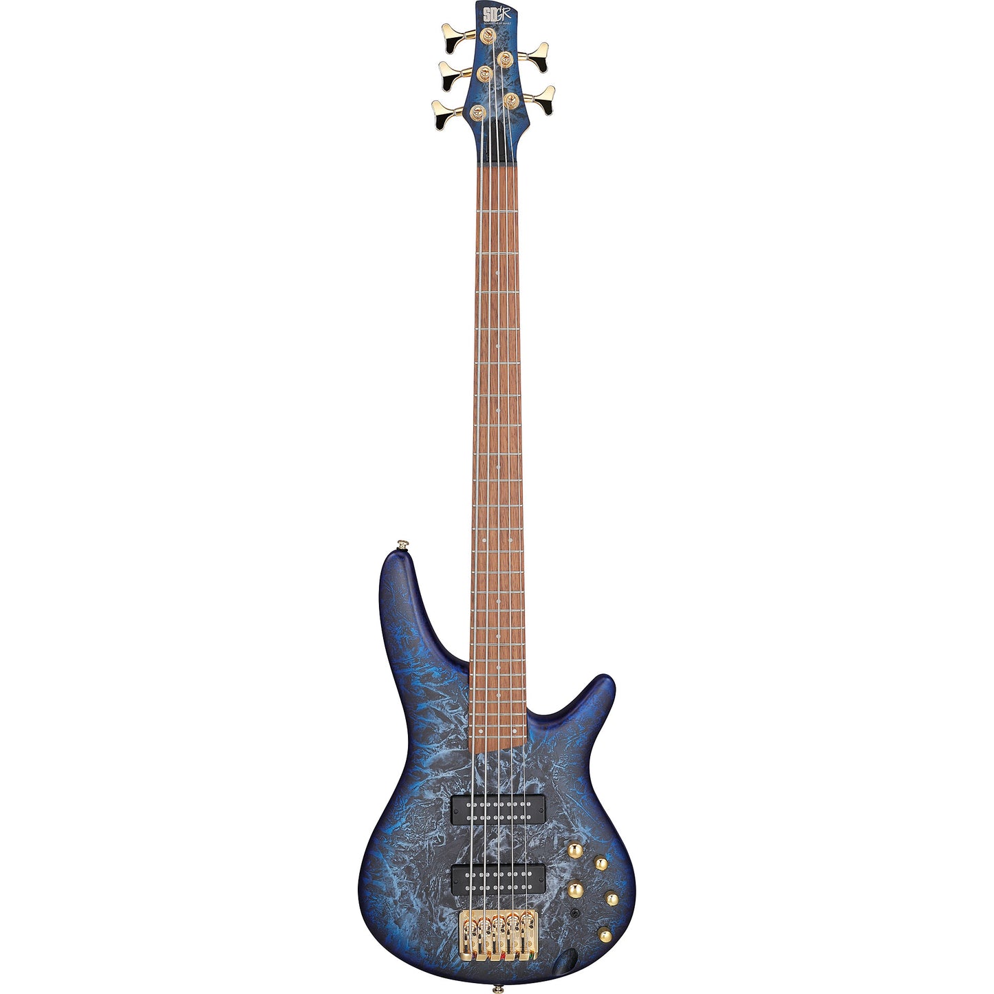 Ibanez SR305EDX-CZM Blue electric bass guitar on a white background