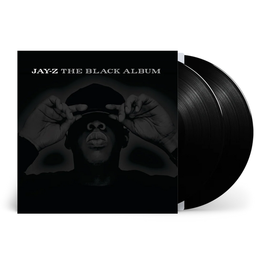 Jay-Z - The Black Album Vinyl record set with 'Jay-Z The Black Album' cover featuring a silhouette of a person with hands over eyes.