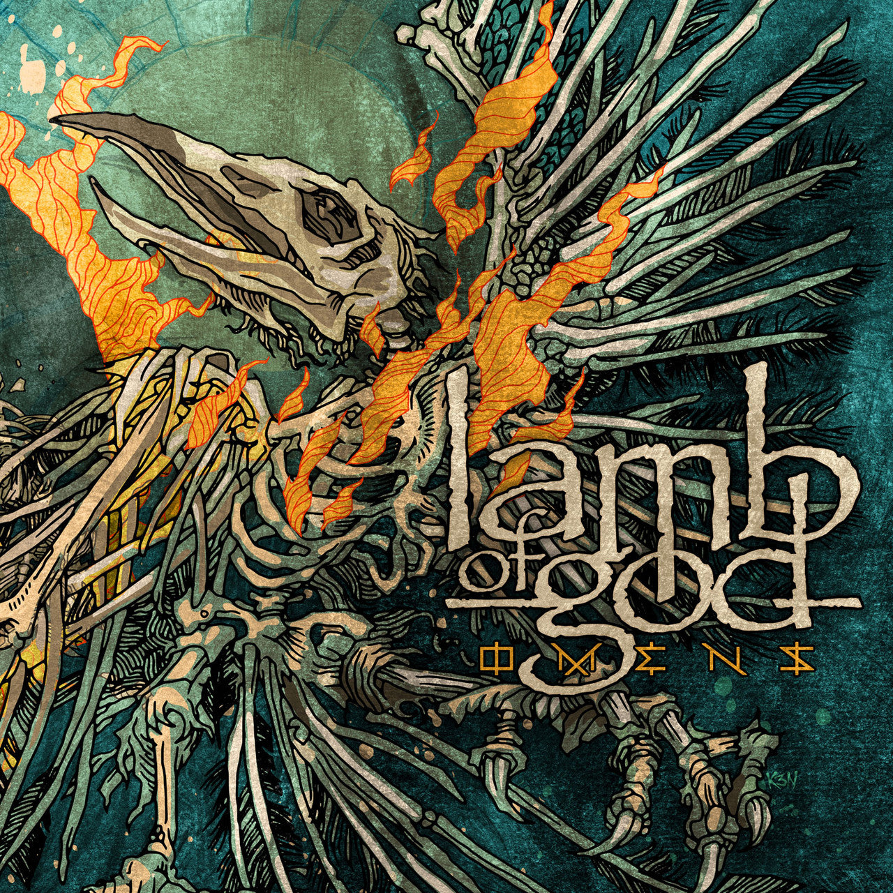 Lamb Of God - Omens (Limited Edition White / Skyblue Marbled) Vinyl