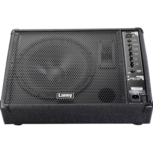 Laney CXP-112 Black Laney speaker cabinet on a white background