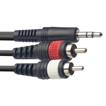 Stagg SYC3/MPSB2CM E 3m / 10ft Stereo Mini Jack to RCA Splitter Cable