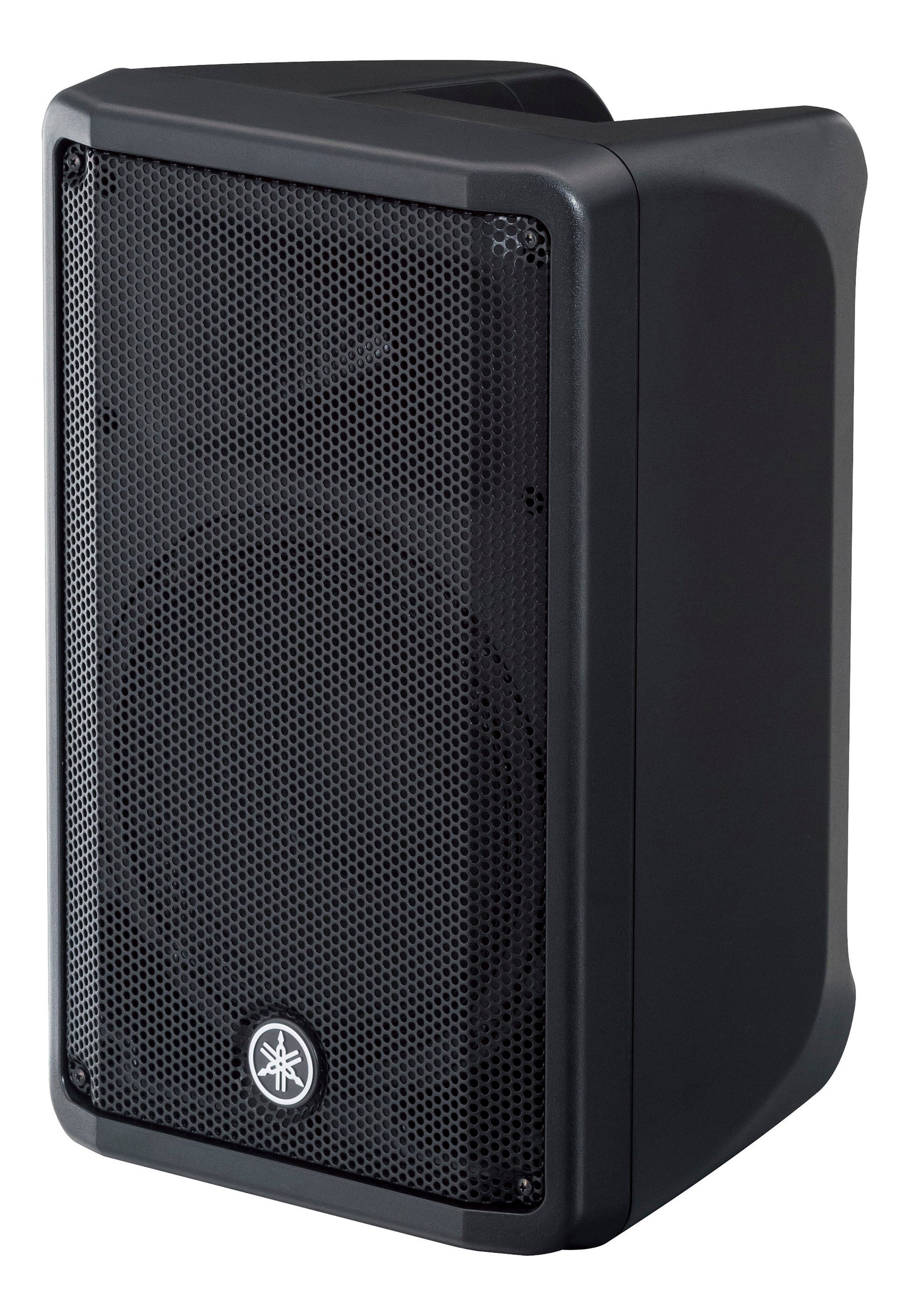 Yamaha DBR10 Black outdoor speaker with Yamaha logo on a white background
