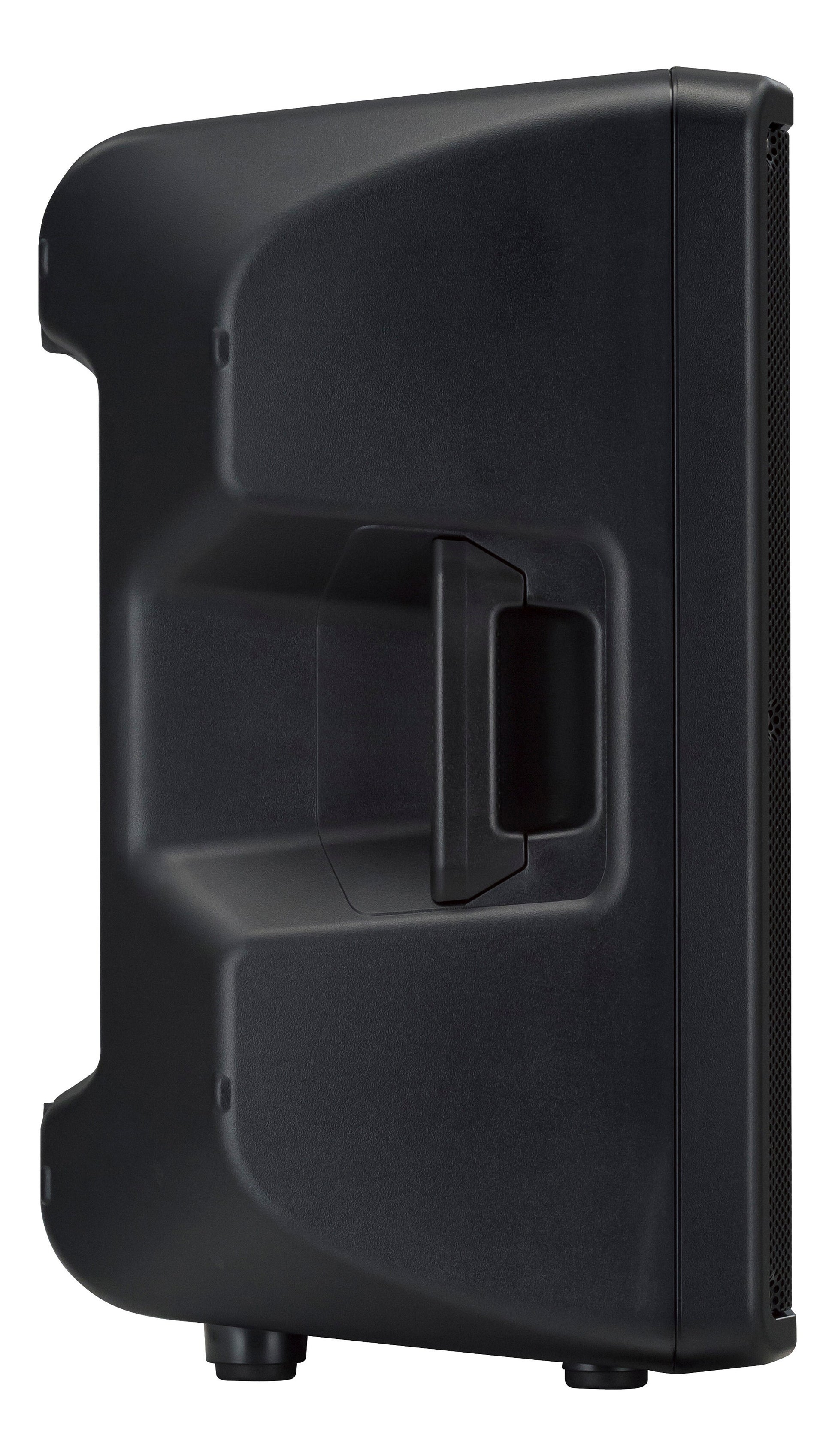 Yamaha DBR12 Black protective case with a handle on a white background