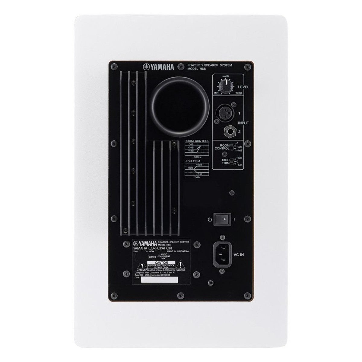 Yamaha HS5 Powered Studio Monitor - White Back