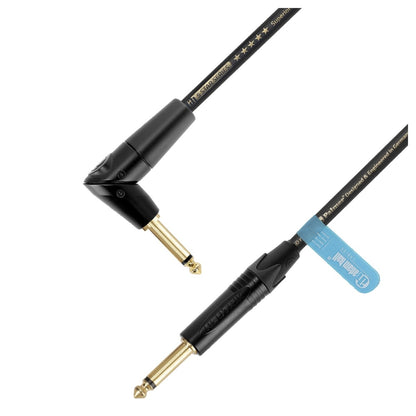 Adam Hall 5 Star FLIPJACK Straight and Angled 3m Instrument Cable Three