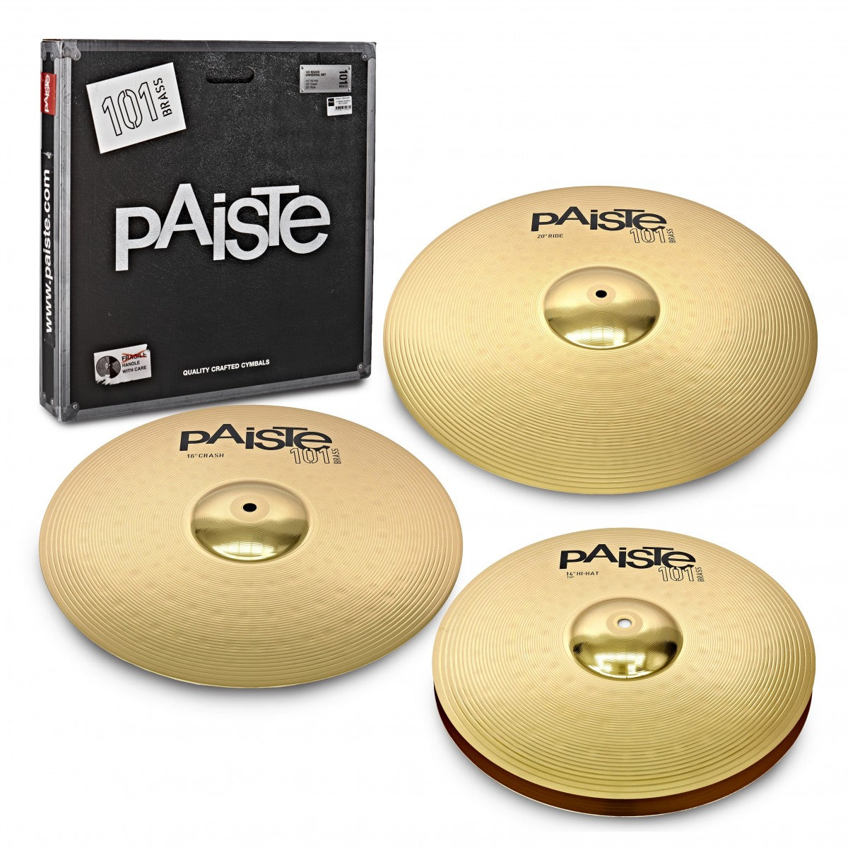 Paiste 101 Brass Universal Cymbal Set (14/16/20)