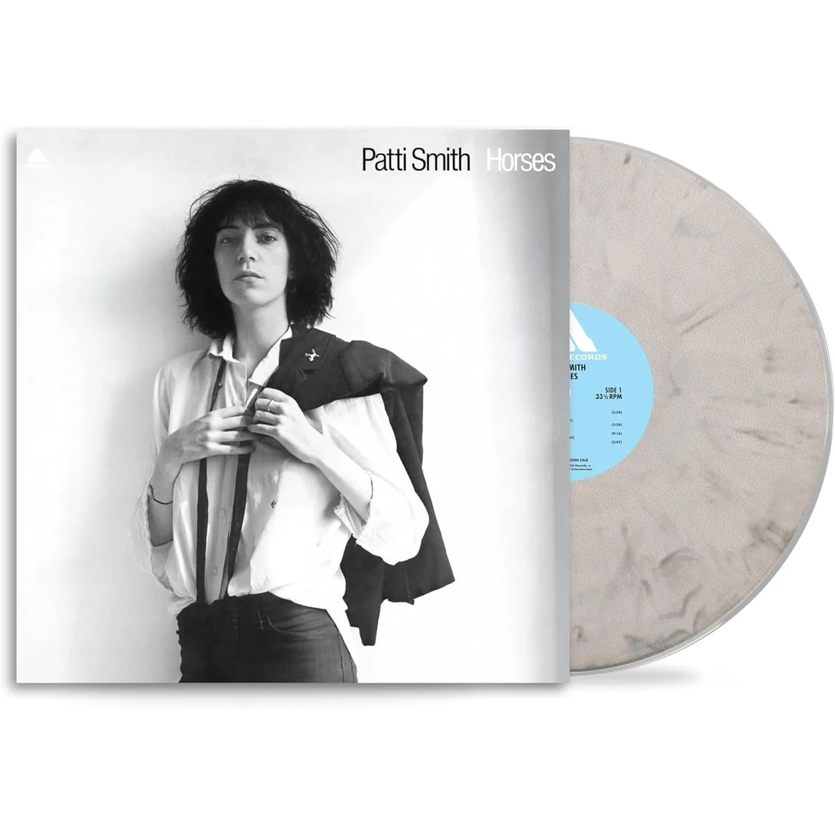 Patti Smith - Horses Vinyl record with Patti Smith album cover and marbleized vinyl