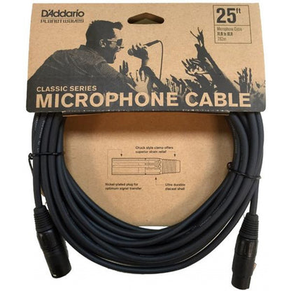 D'Addario Classic Series XLR Microphone Cable - 25ft