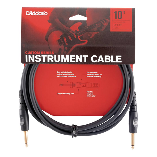 D'Addario Custom Series Instrument Cable - 10 feet