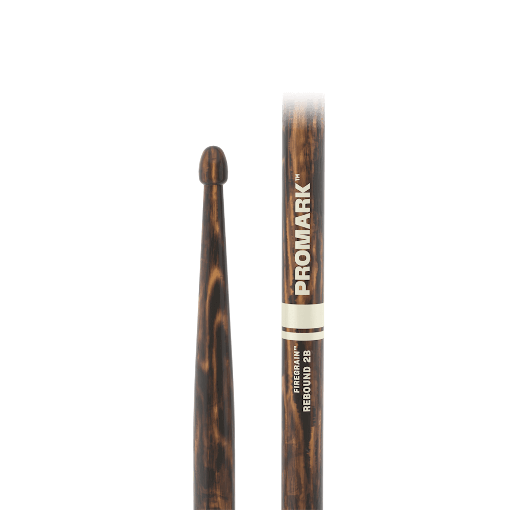 ProMark Rebound 2B FireGrain Hickory Drumstick - Acorn Wood Tip close