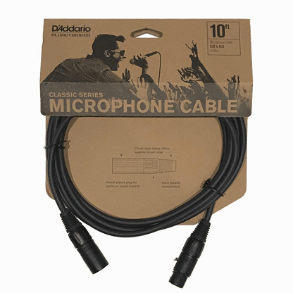 D'Addario Classic Series XLR Microphone Cable - 10ft