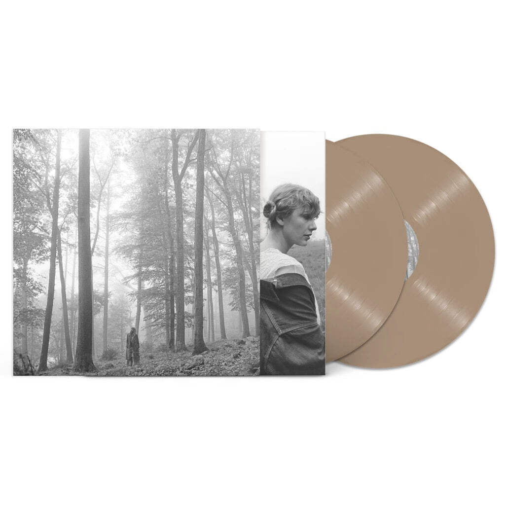 Taylor Swift - Folklore Vinyl record with a person in a forest on the cover