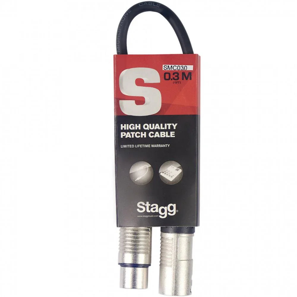Stagg SMC030 30cm / 1ft XLR Microphone Cable