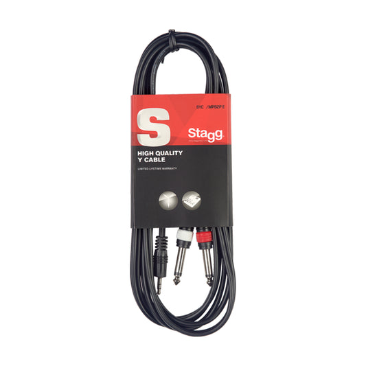 Stagg SAC6MPSMPSB 6m / 20ft Mini Stereo Jack Audio Cable