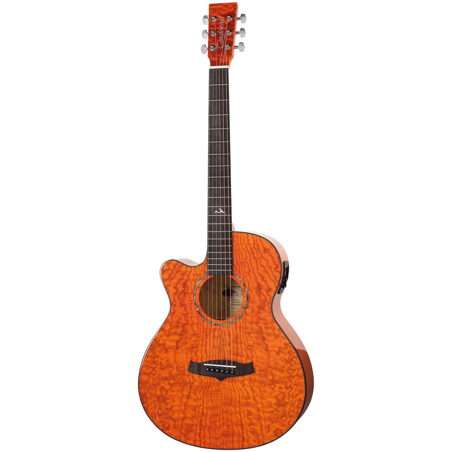 Tanglewood TA4CEHNLH Azure Super Folk Cutaway Electro-Acoustic Left Handed - Shoreline Amber Gloss