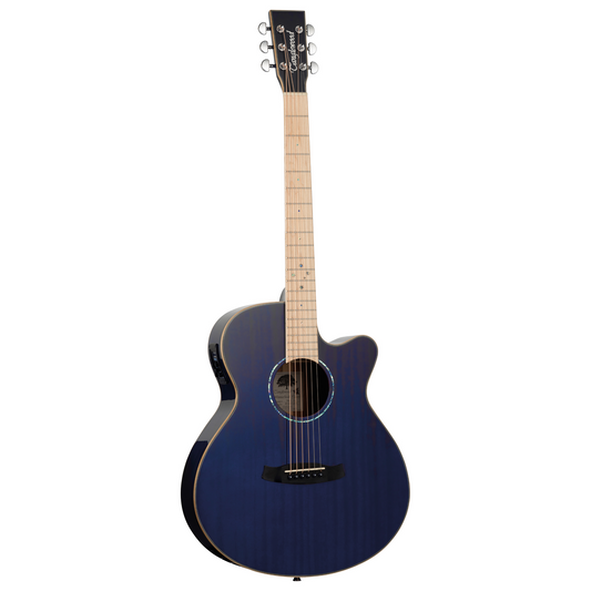 Tanglewood TW4CEBLA Winterleaf Super Folk Cutaway Electro-Acoustic - Blue Gloss
